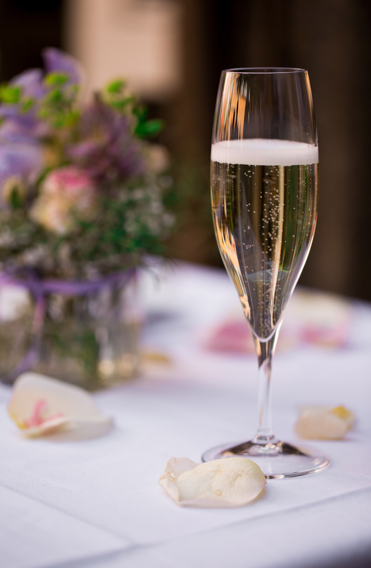 Glas Champagner Hochzeit